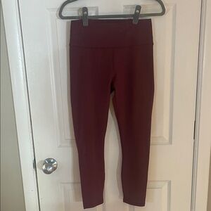 Fabletics PowerHold Burgundy Leggings- NWOT
